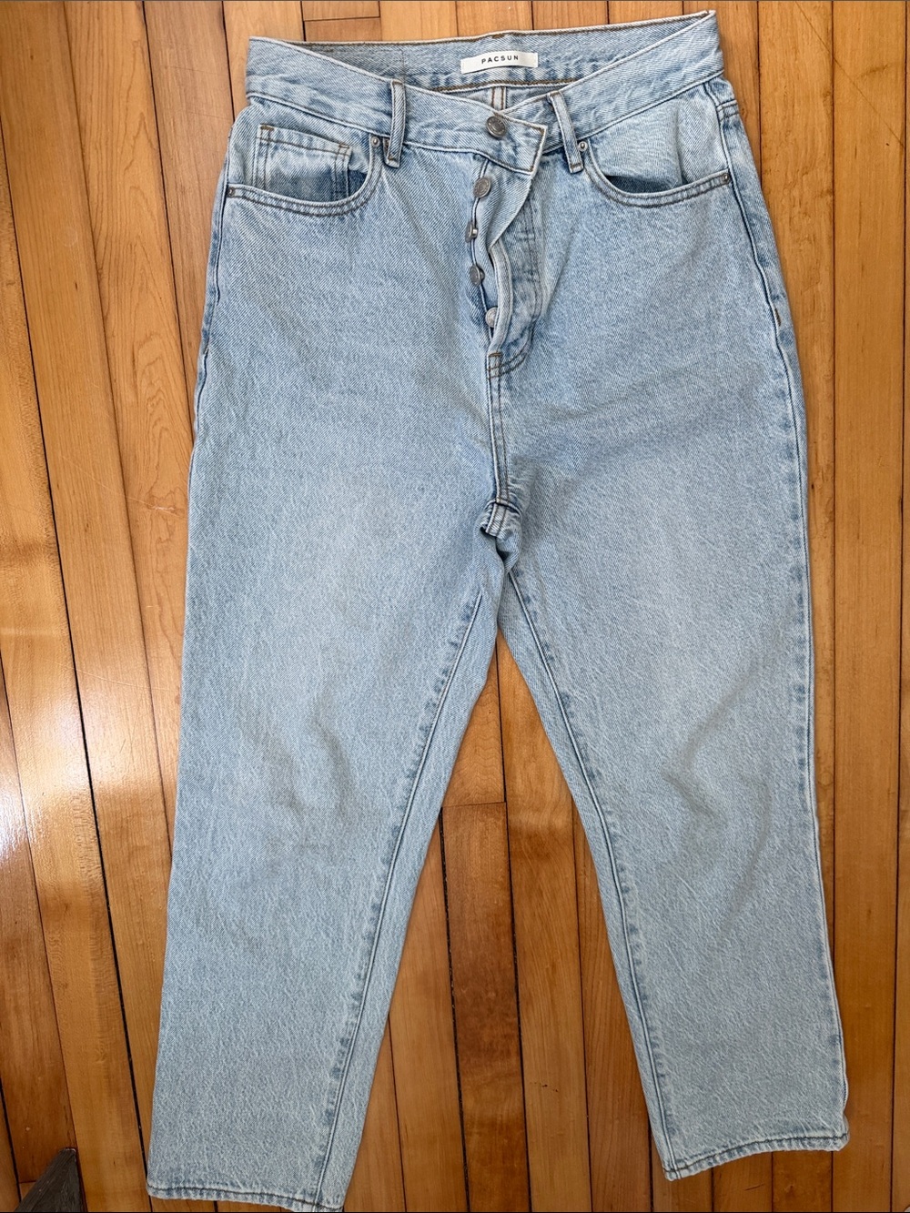 PacSun high rise Light Wash Relaxed Straight Jeans